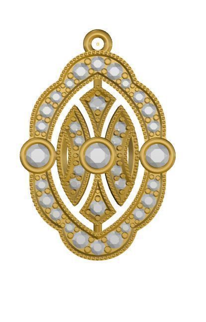 Earrings cad file 3D print model_1