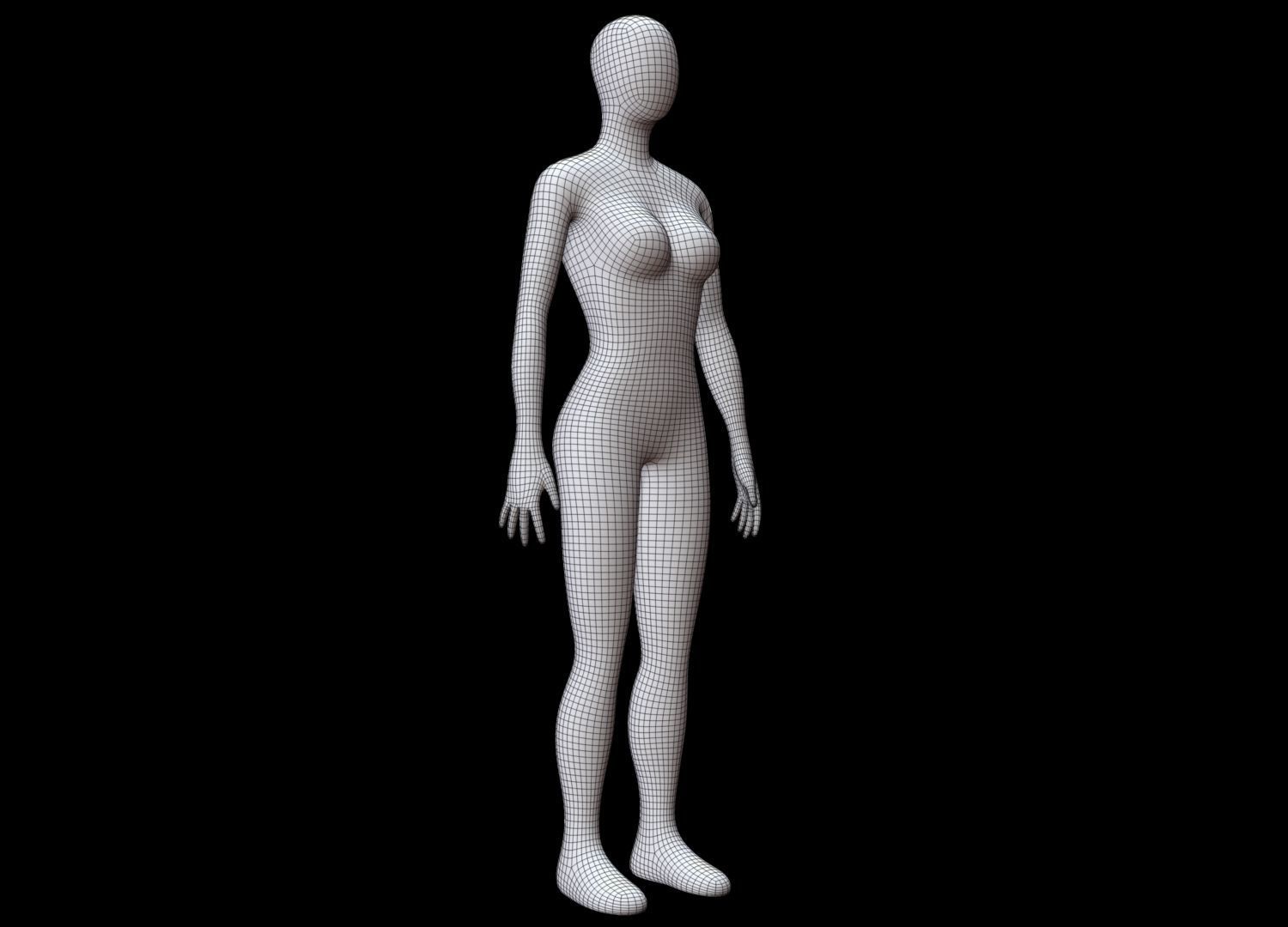 Mannequin Female 3D model_11