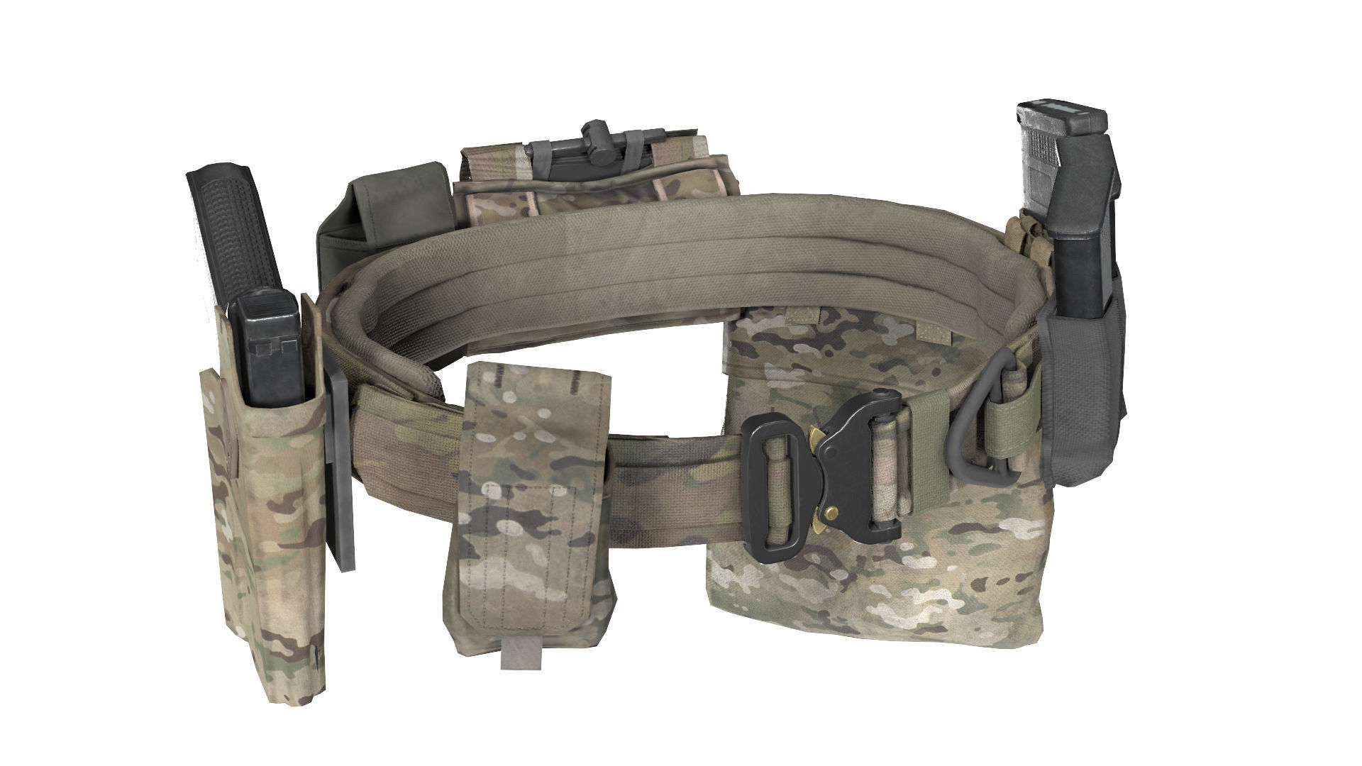 MILITARY Game Ready TYR Gunfighter Belt Low-poly 3D model_5