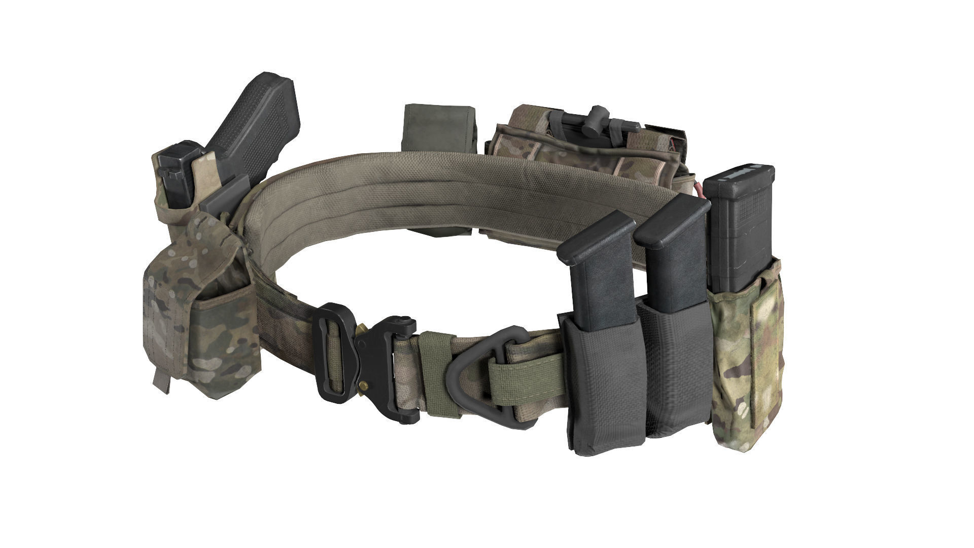 MILITARY Game Ready TYR Gunfighter Belt Low-poly 3D model_7