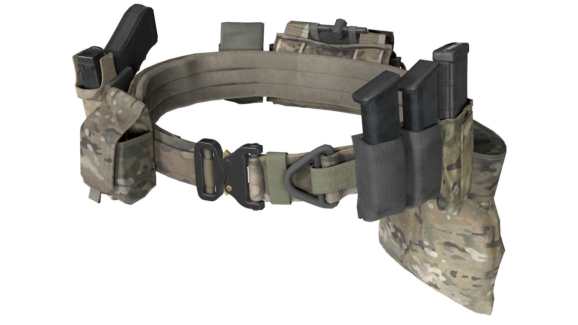 MILITARY Game Ready TYR Gunfighter Belt Low-poly 3D model_4