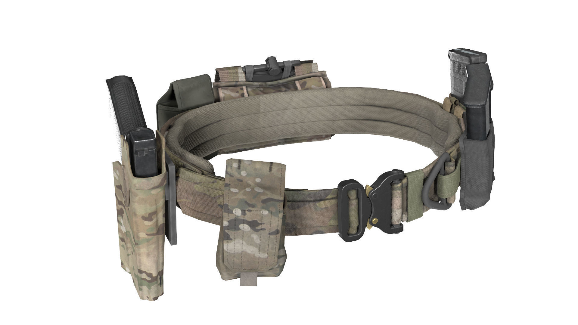 MILITARY Game Ready TYR Gunfighter Belt Low-poly 3D model_6