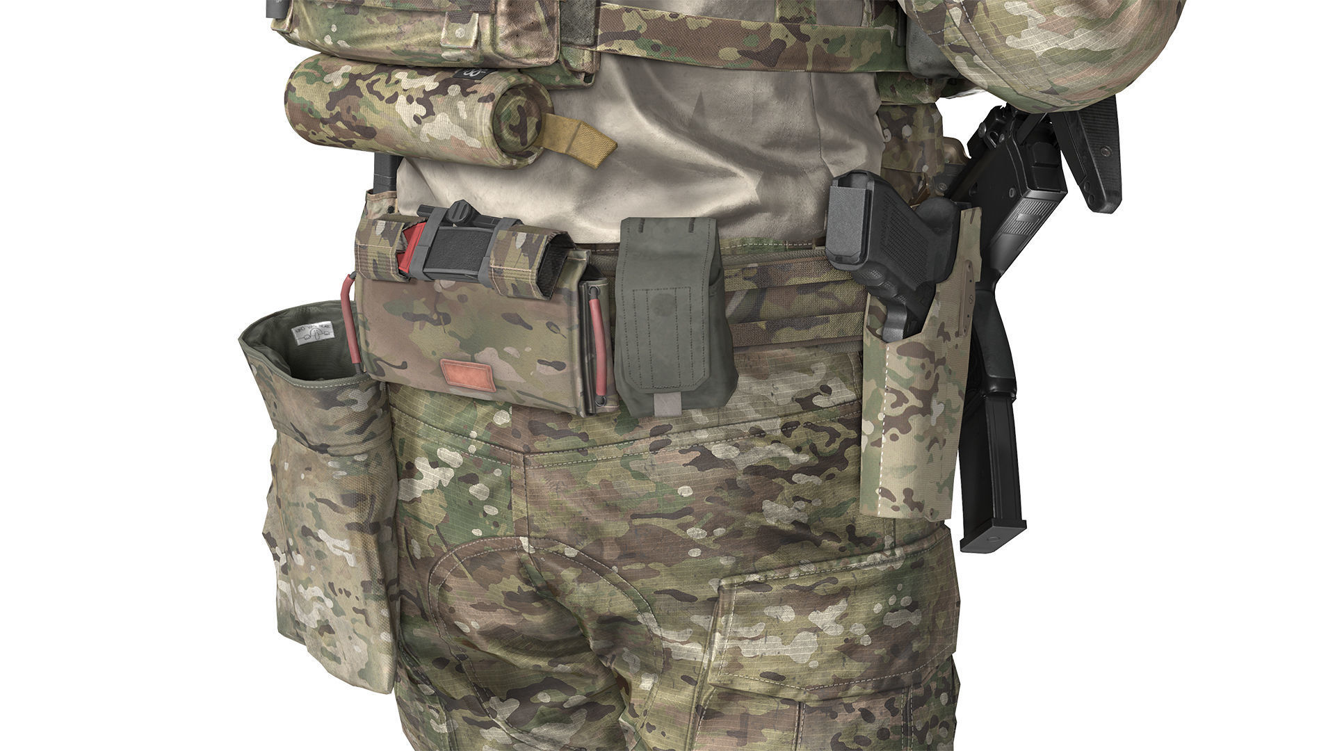 MILITARY Game Ready TYR Gunfighter Belt Low-poly 3D model_11