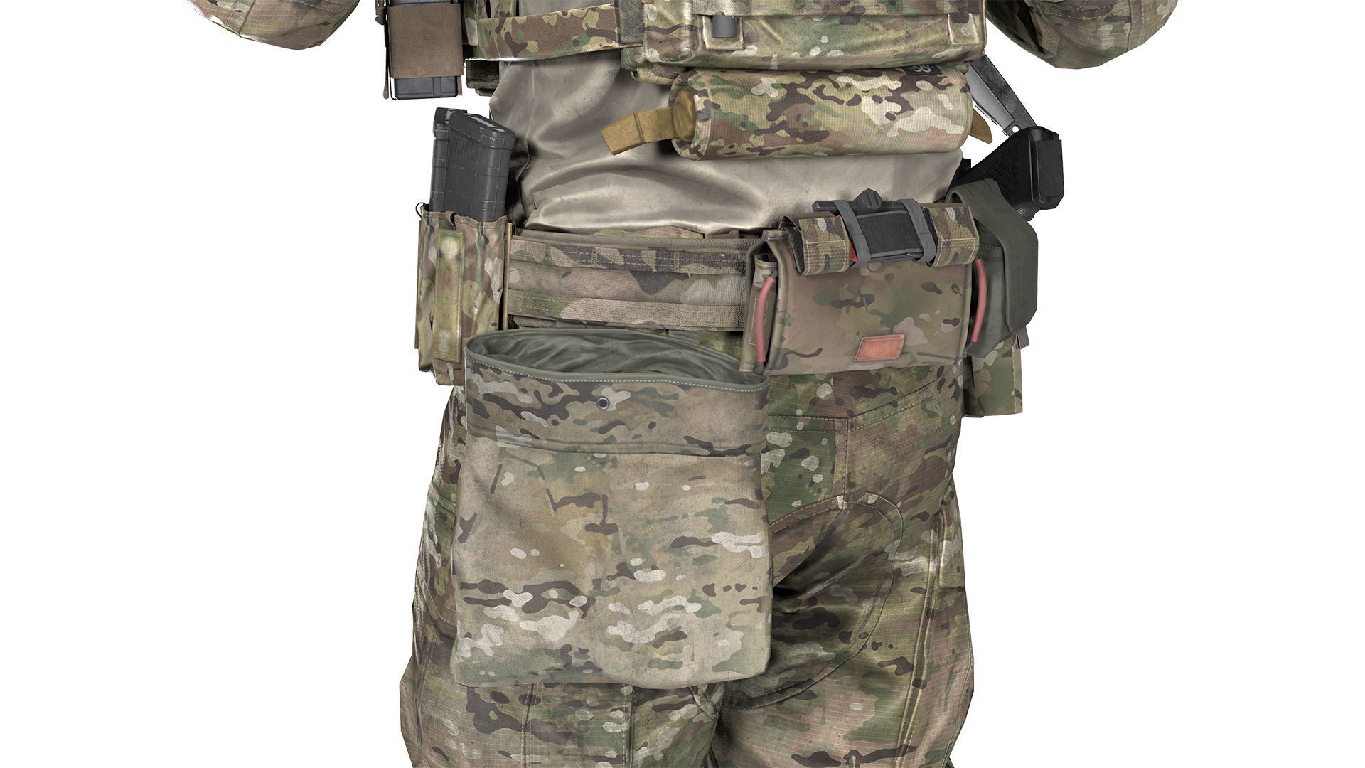 MILITARY Game Ready TYR Gunfighter Belt Low-poly 3D model_9