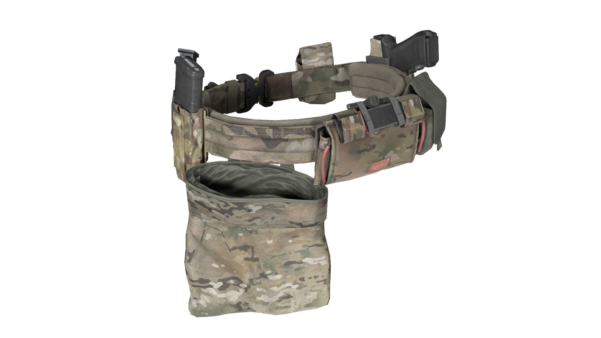 MILITARY Game Ready TYR Gunfighter Belt Low-poly 3D model_8