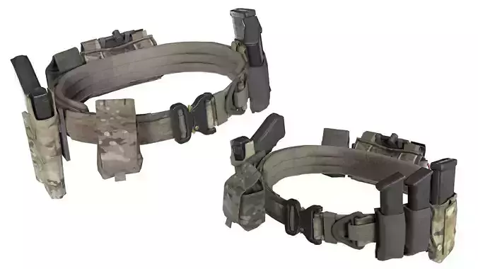 MILITARY Game Ready TYR Gunfighter Belt Low-poly 3D model