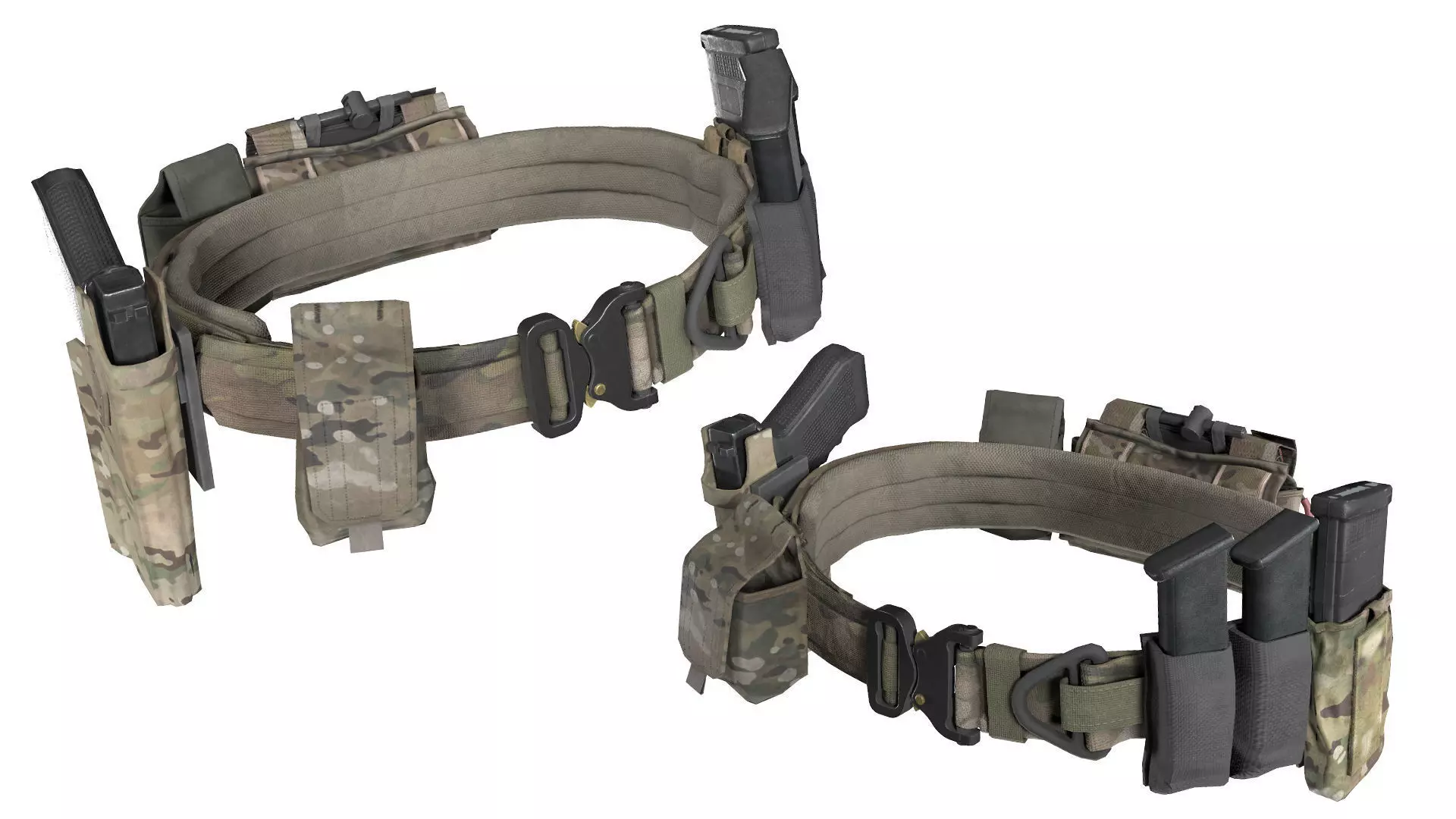 MILITARY Game Ready TYR Gunfighter Belt Low-poly 3D model_0