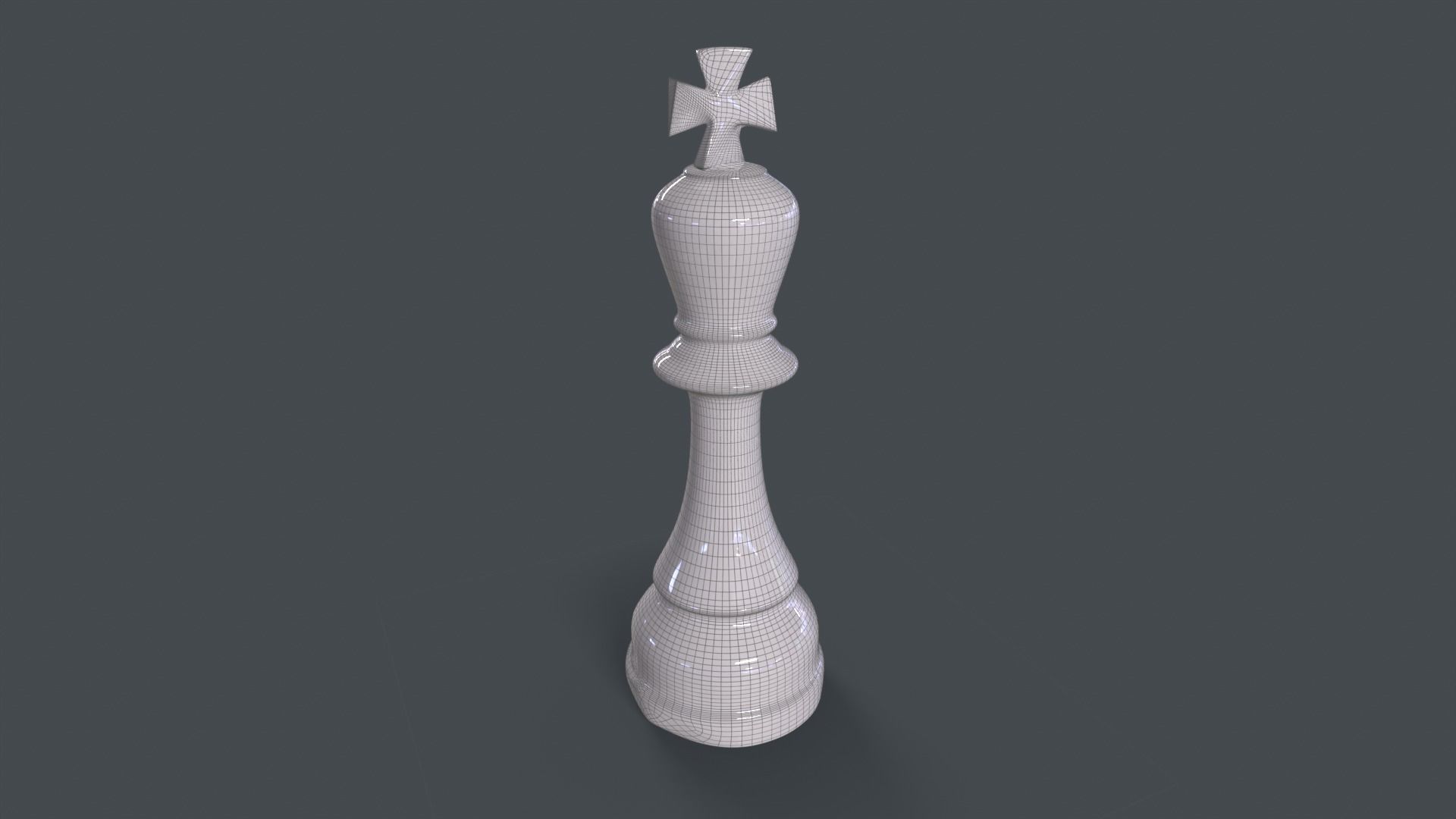 Chess King Low-poly 3D model_5