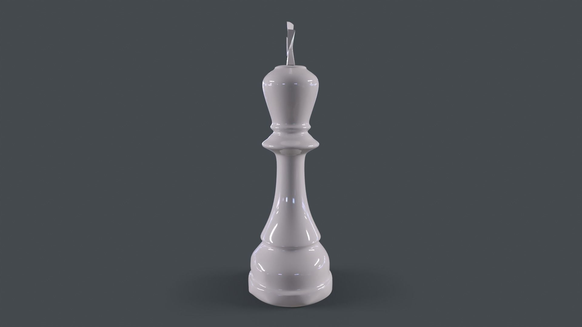 Chess King Low-poly 3D model_4