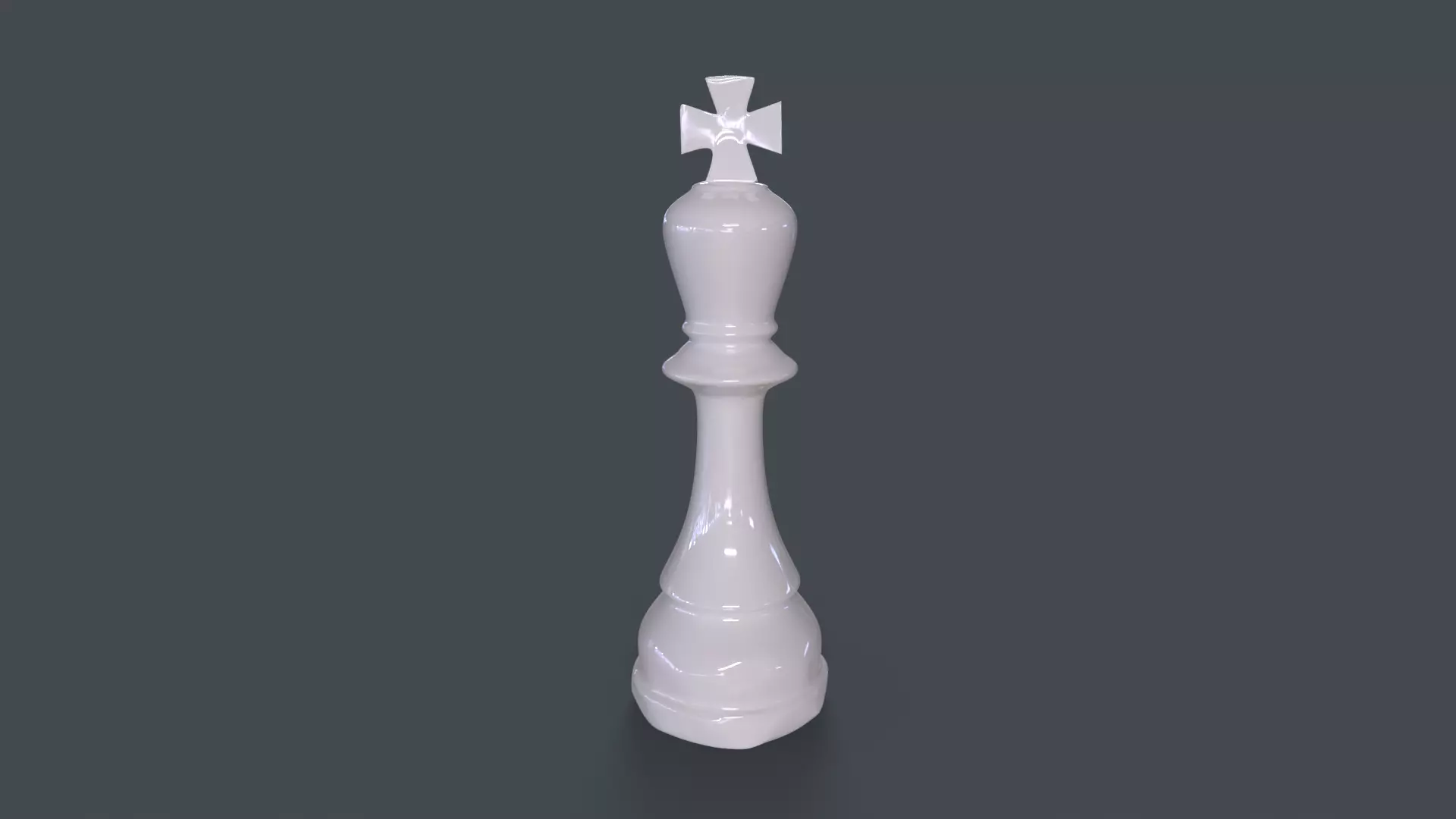 Chess King Low-poly 3D model_0