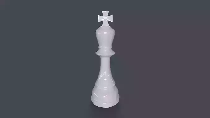 Chess King Low-poly 3D model