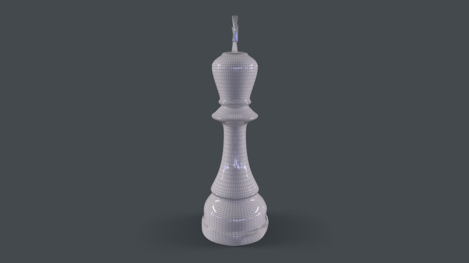 Chess King Low-poly 3D model_7