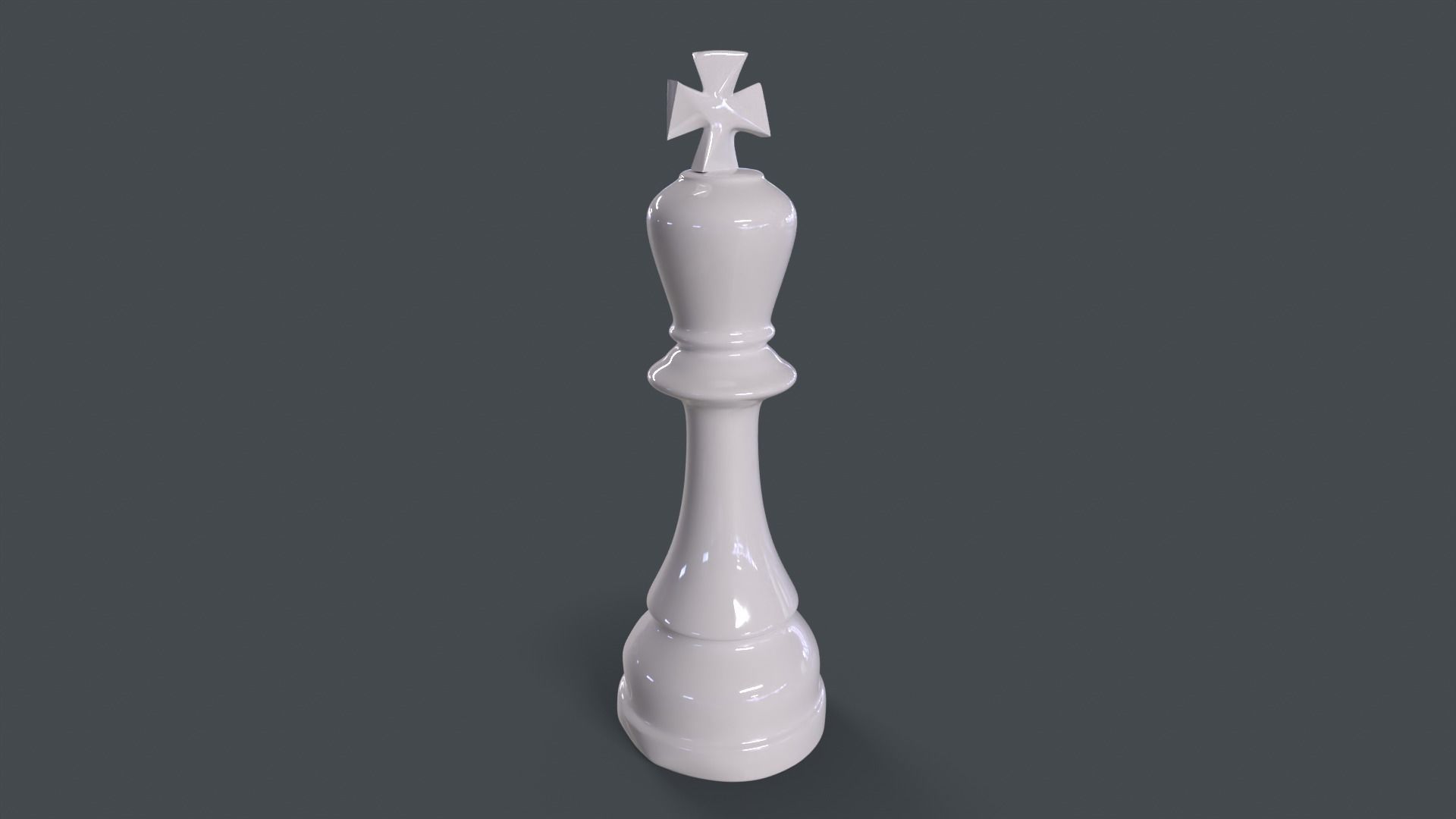 Chess King Low-poly 3D model_3