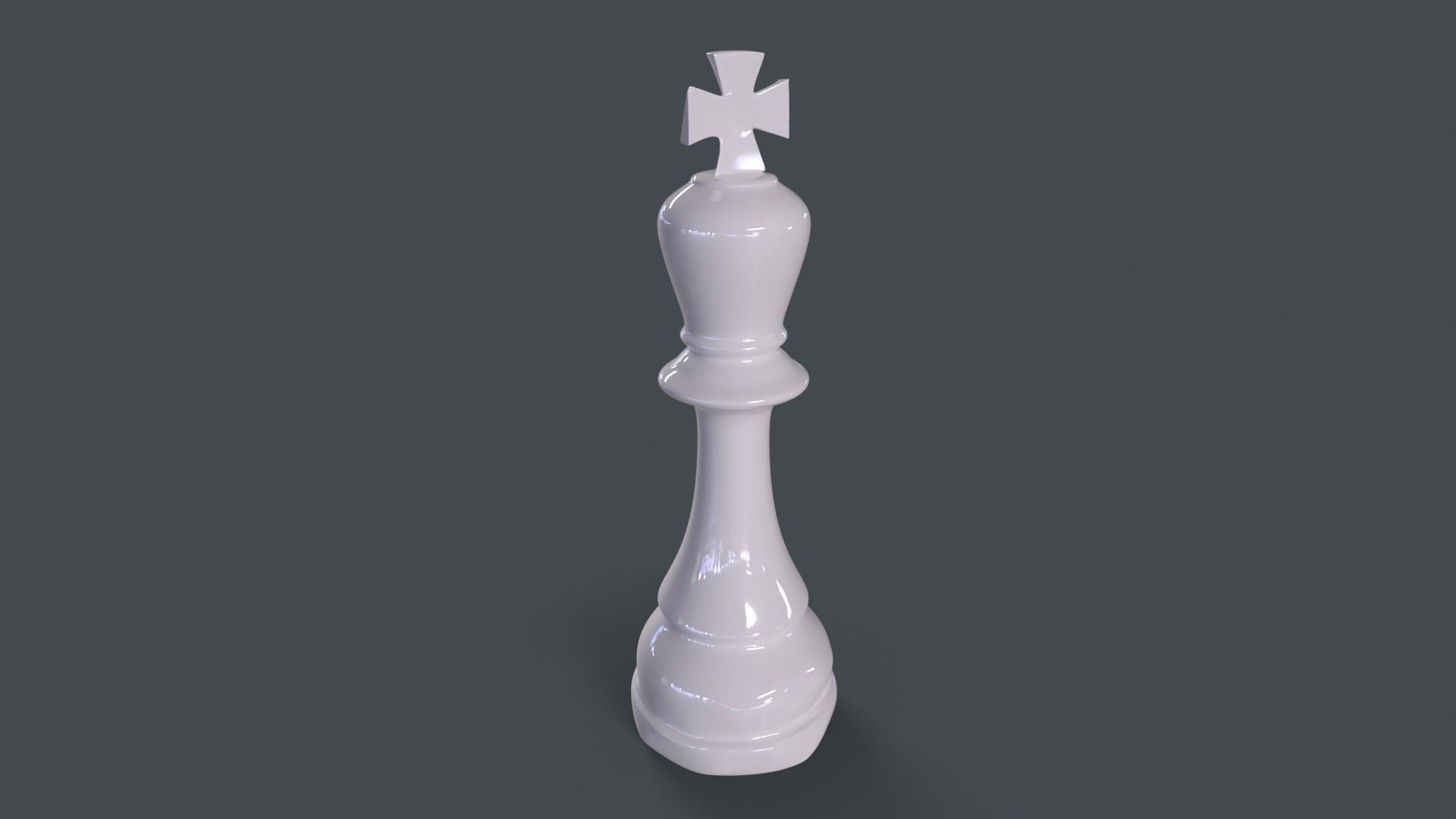 Chess King Low-poly 3D model_1