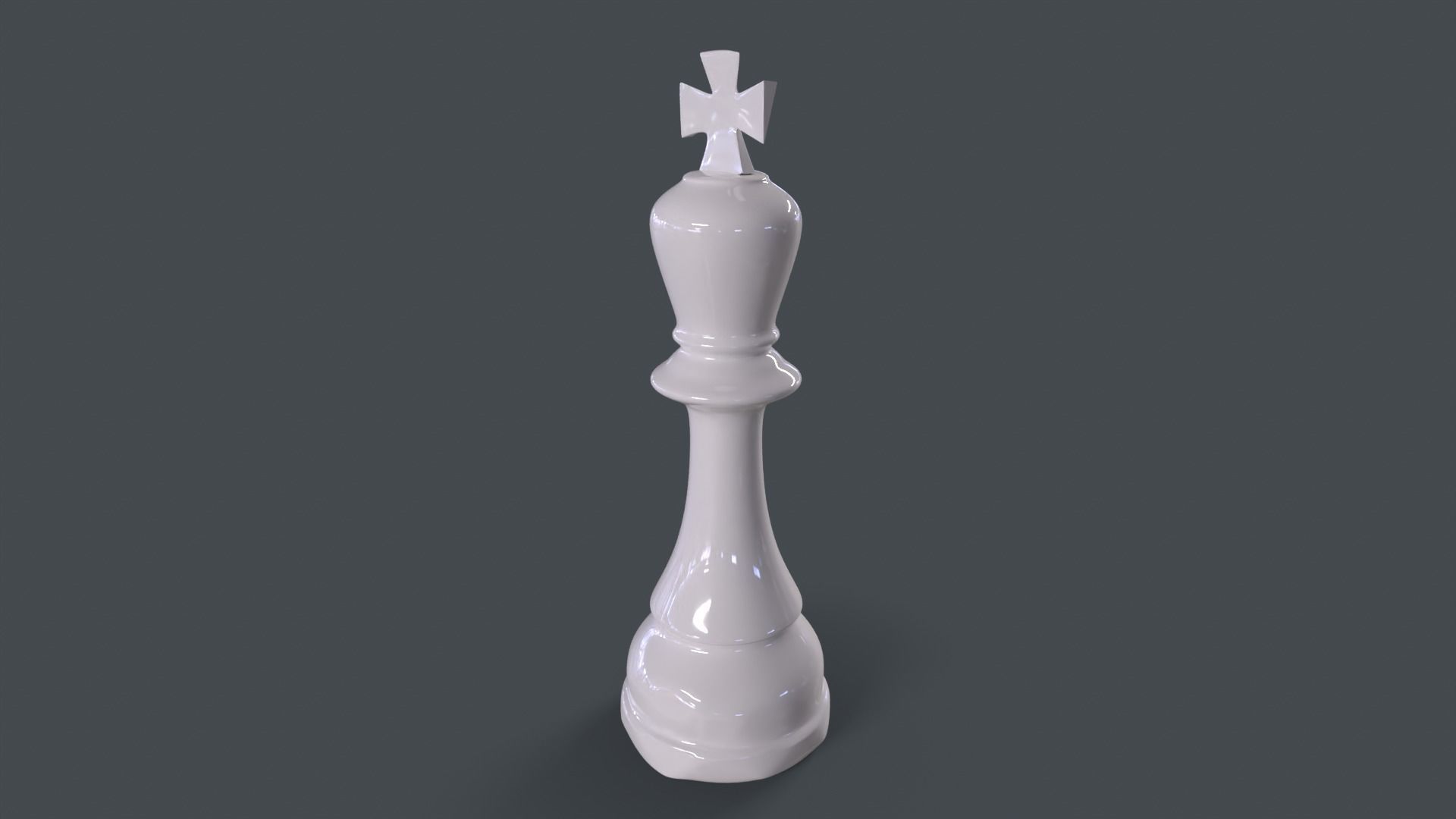 Chess King Low-poly 3D model_2