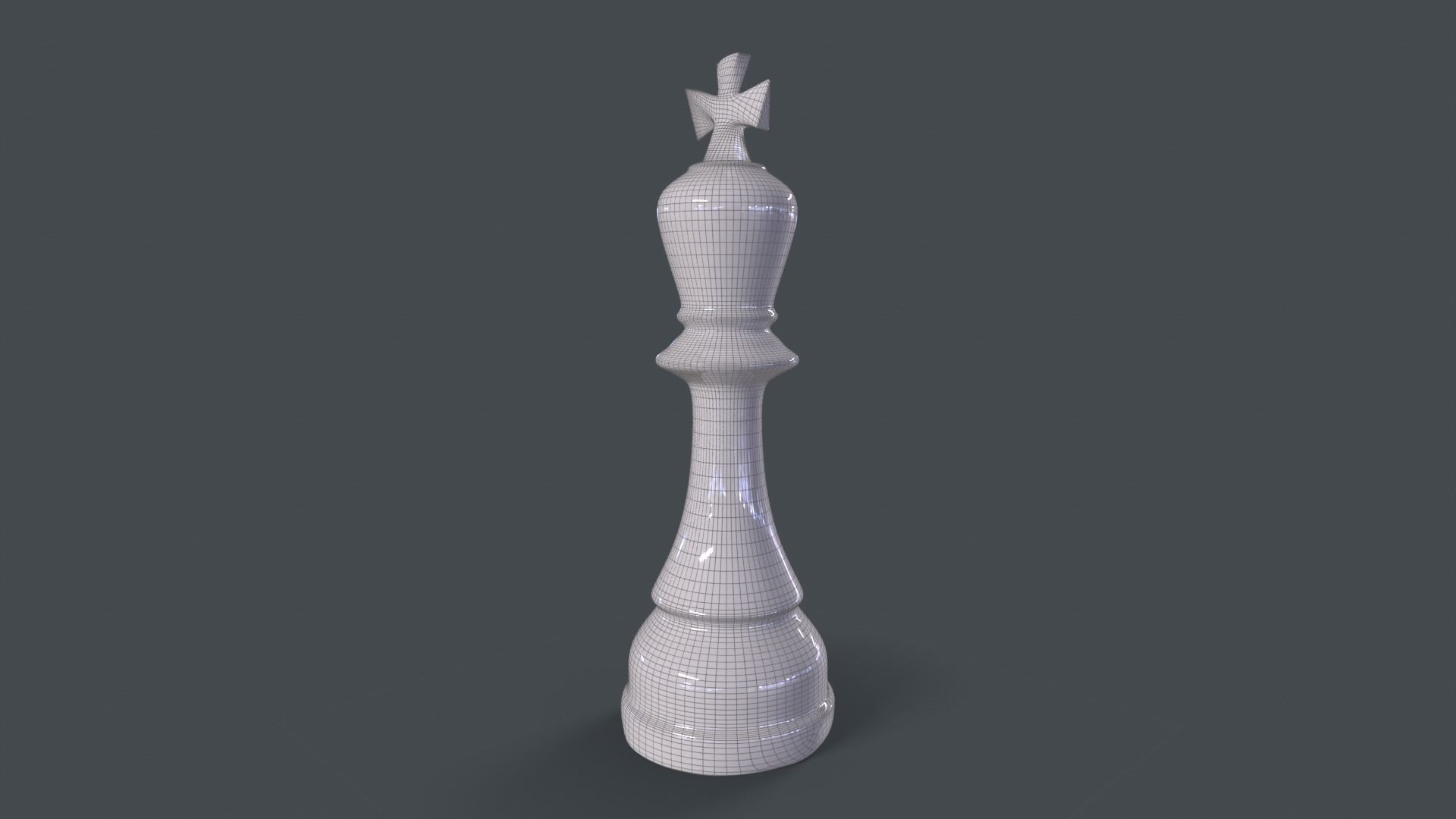Chess King Low-poly 3D model_6