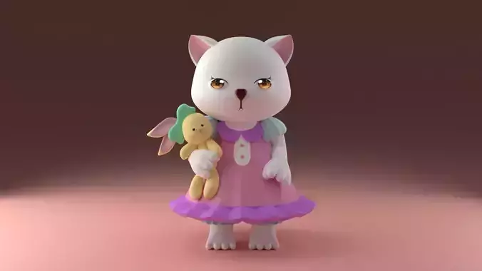 Little cat 3D print model