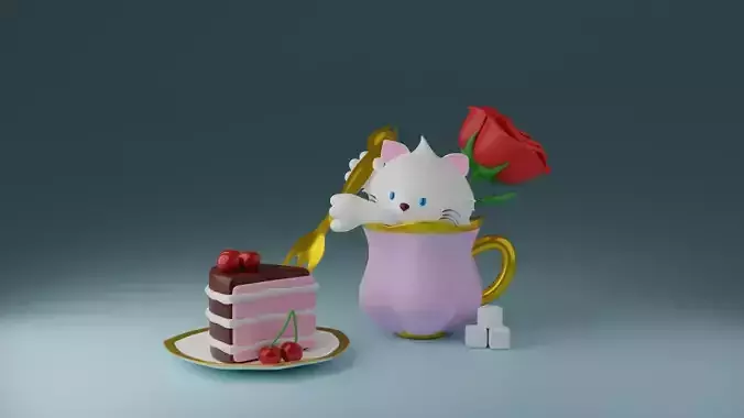 Tea time 3 3D print model