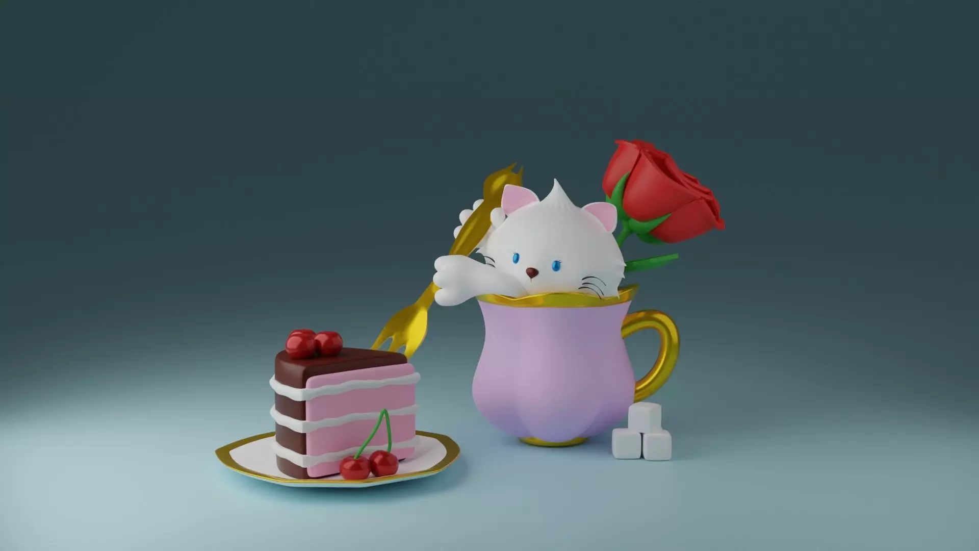 Tea time 3 3D print model_0
