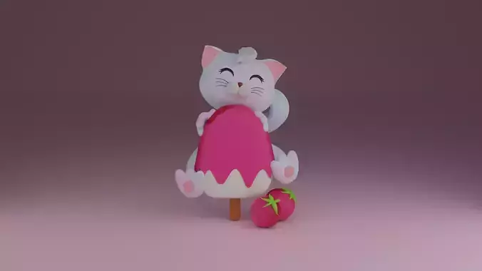 Berry cat 3D print model