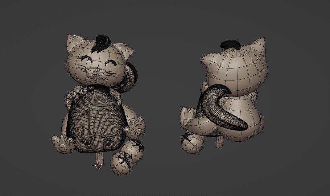 Berry cat 3D print model_1
