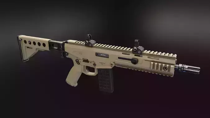 MX Rifle Series Low-poly 3D model