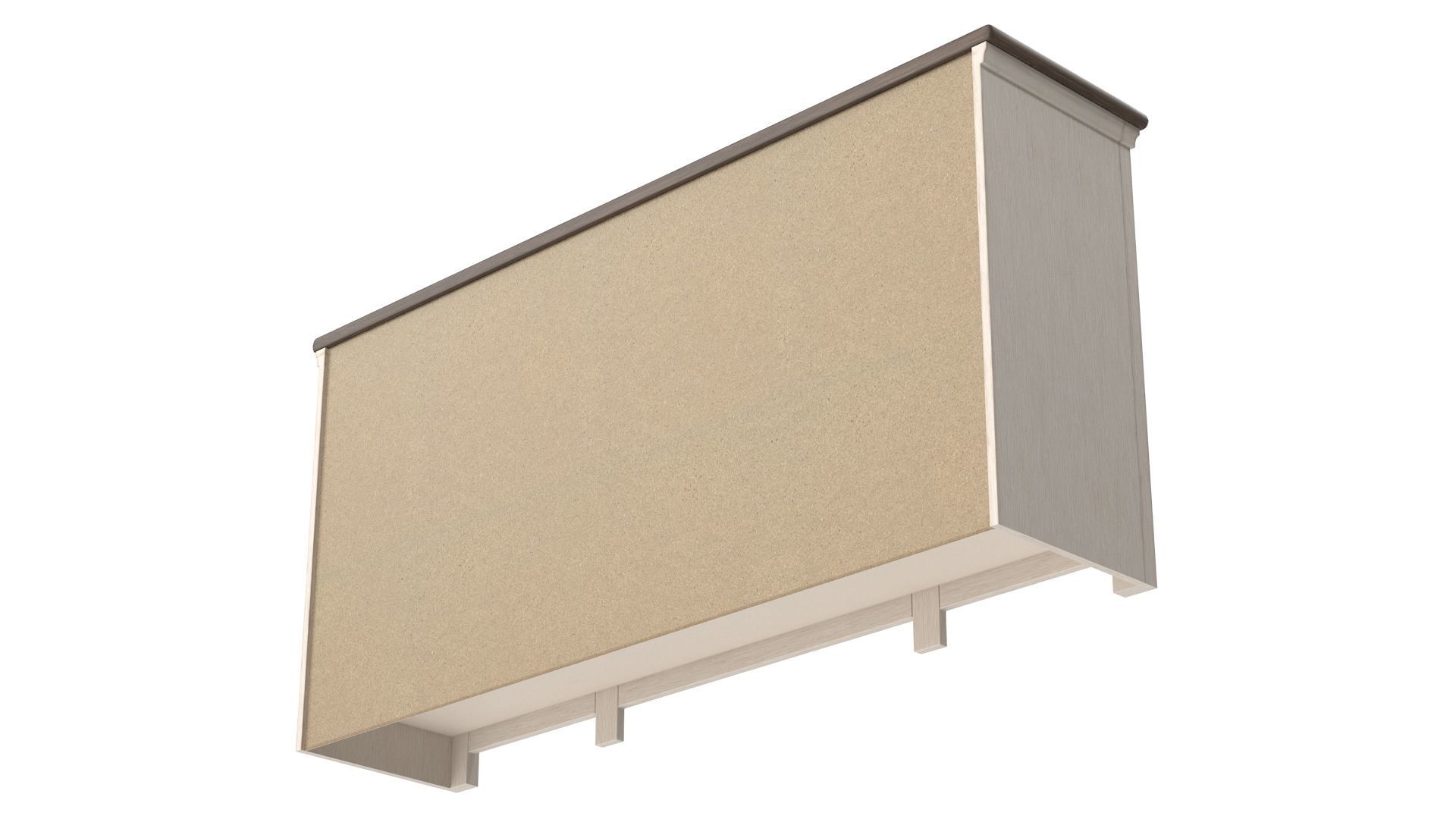 Tv Stand - 4 doors Low-poly 3D model_5