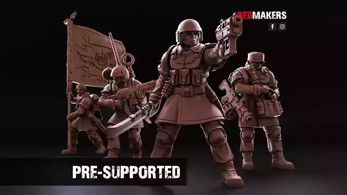Shock Troops - Female Command Squad of the Imperial Force 3D print model