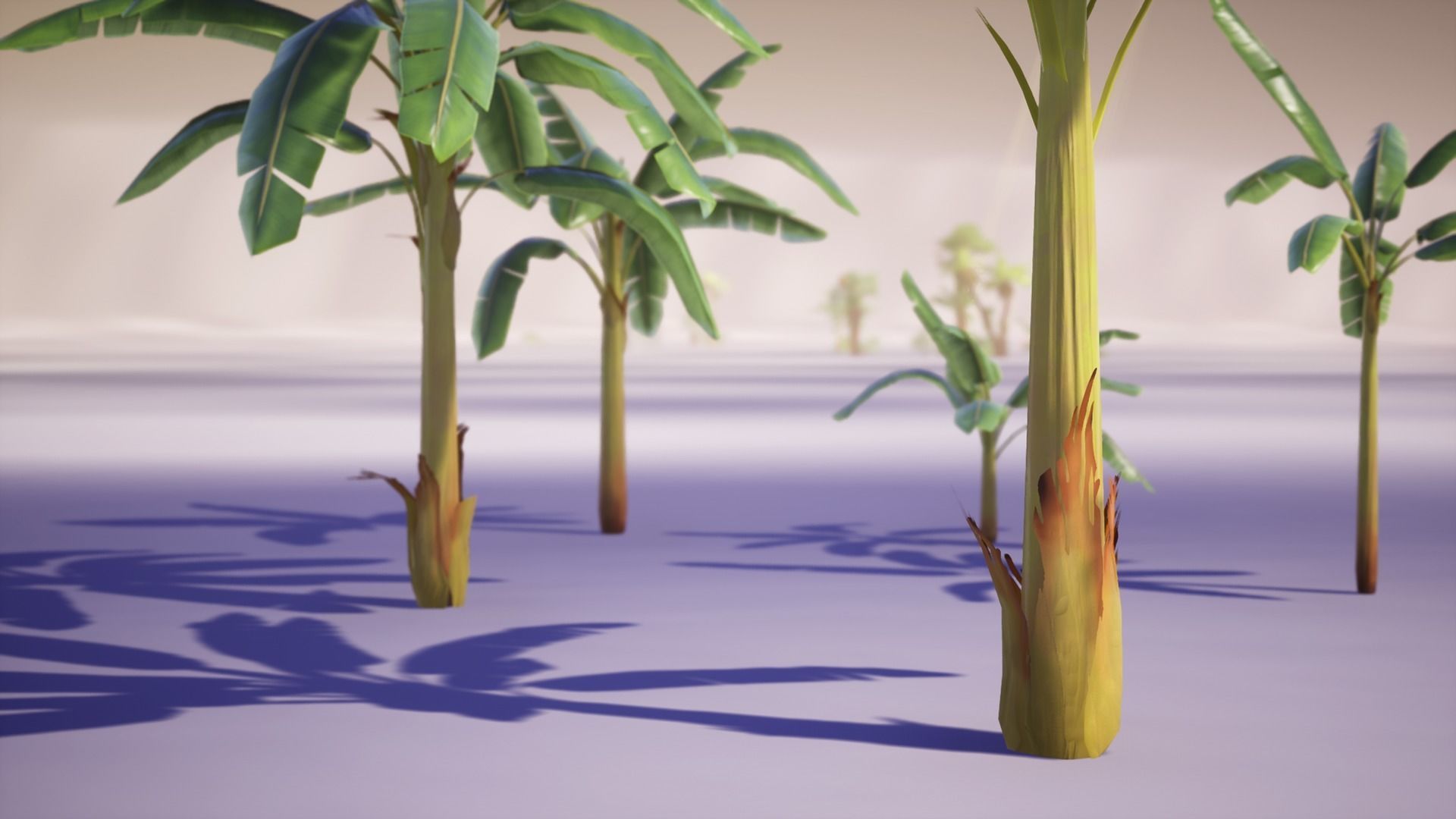Banana and Strelitzia Plants Low-poly 3D model_15