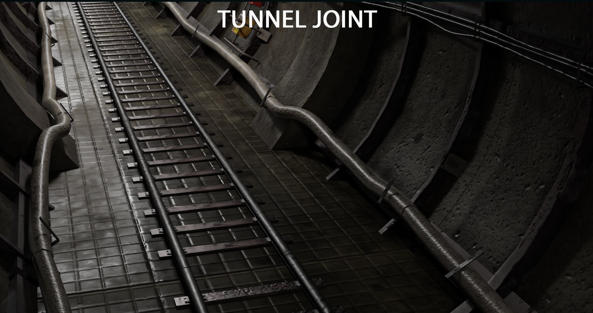 Train Tunnel02 All PBR Unity UE V-Ray Textures Included Low-poly 3D model_10