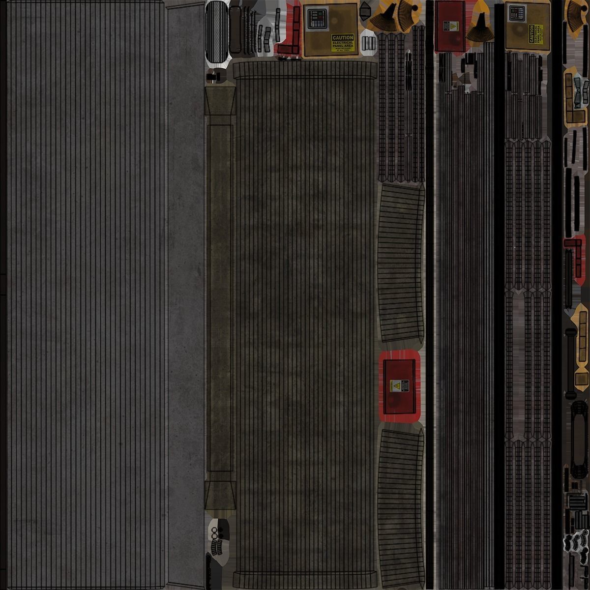 Train Tunnel02 All PBR Unity UE V-Ray Textures Included Low-poly 3D model_28