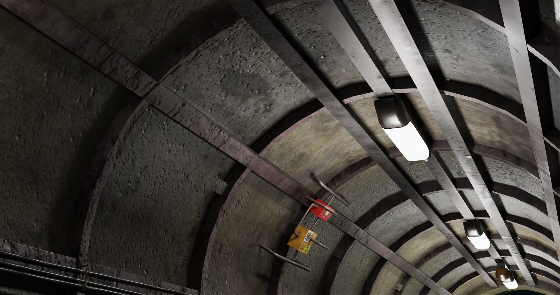 Train Tunnel02 All PBR Unity UE V-Ray Textures Included Low-poly 3D model_16