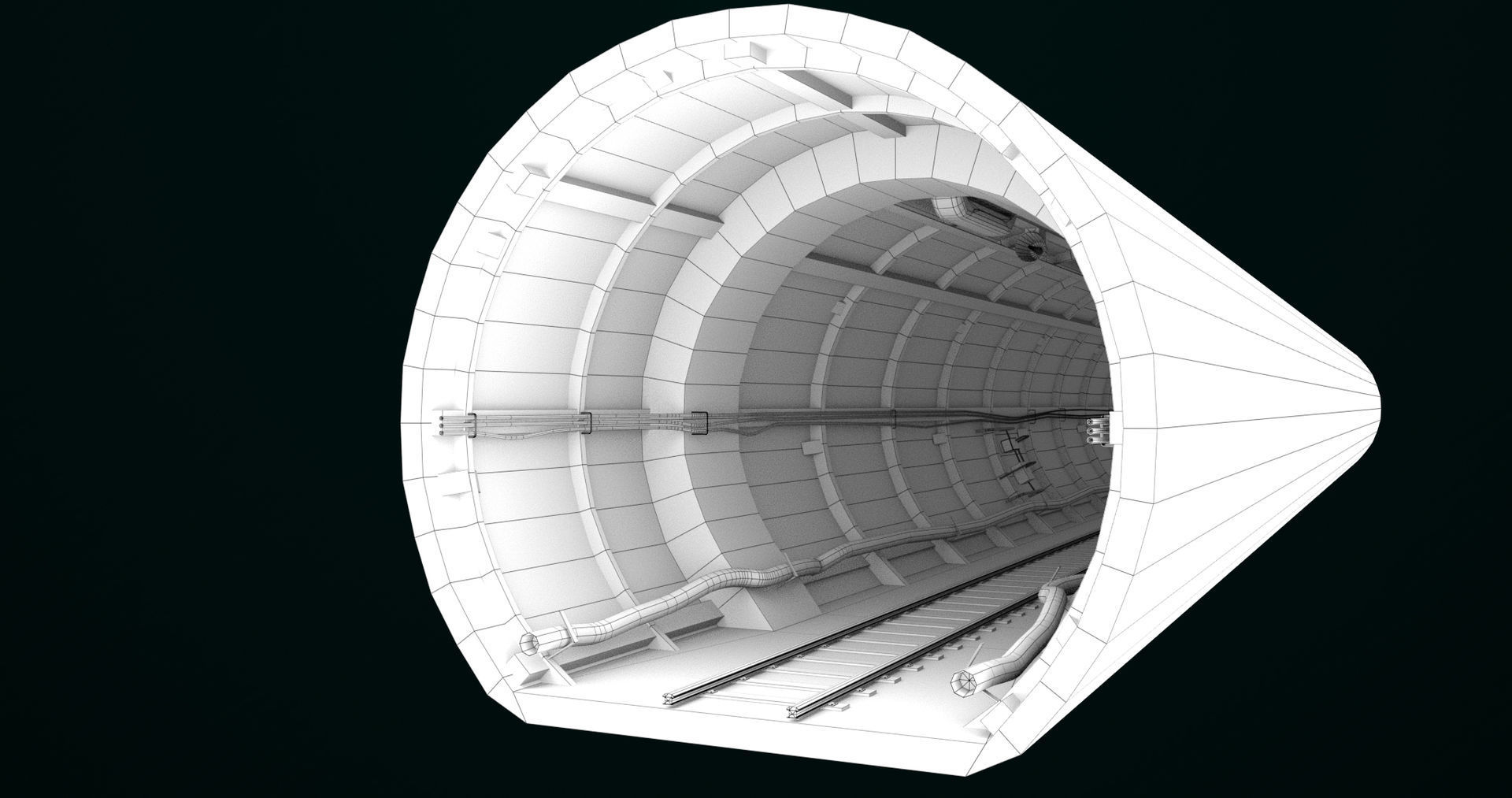 Train Tunnel02 All PBR Unity UE V-Ray Textures Included Low-poly 3D model_20