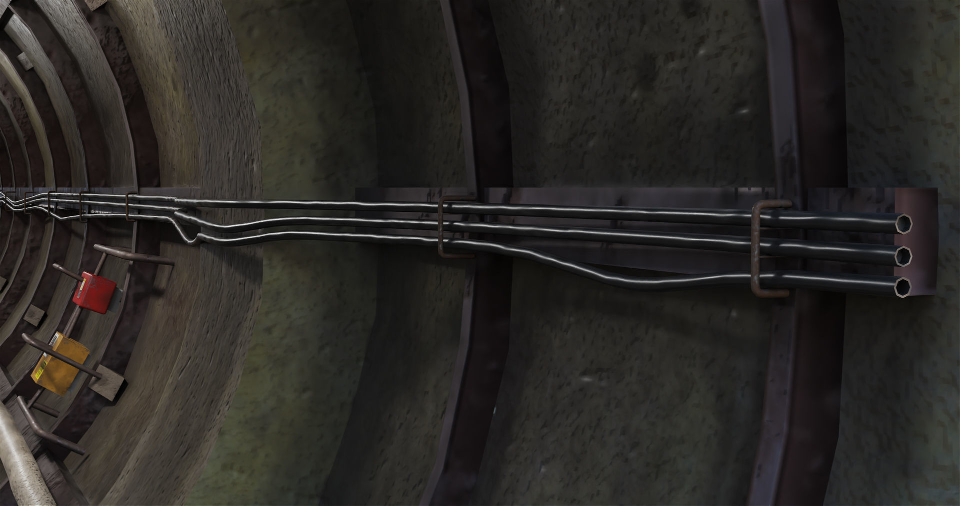 Train Tunnel02 All PBR Unity UE V-Ray Textures Included Low-poly 3D model_17