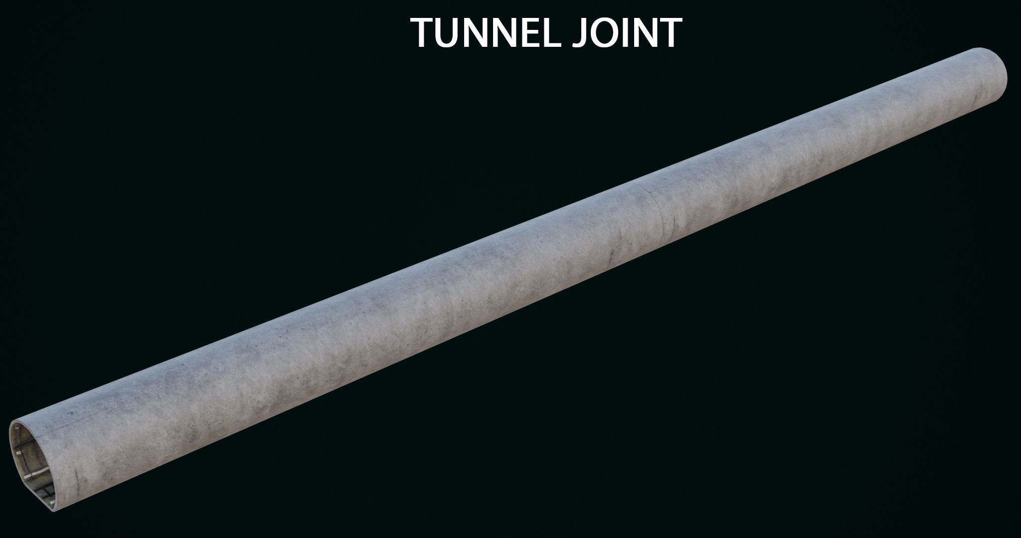 Train Tunnel02 All PBR Unity UE V-Ray Textures Included Low-poly 3D model_9