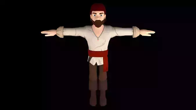 Low Poly Stylized Pirate