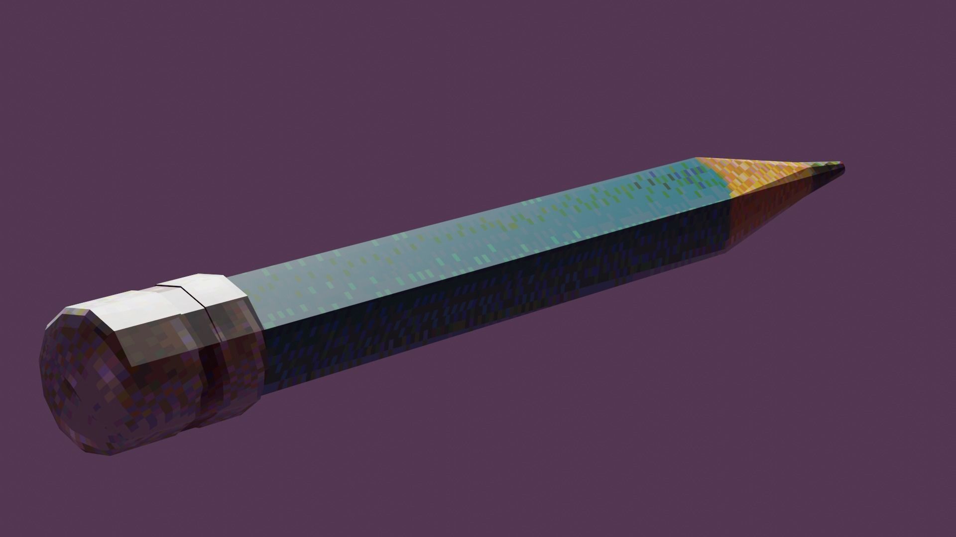 Pencil Low Poly - PS1 PSX style Low-poly 3D model_2