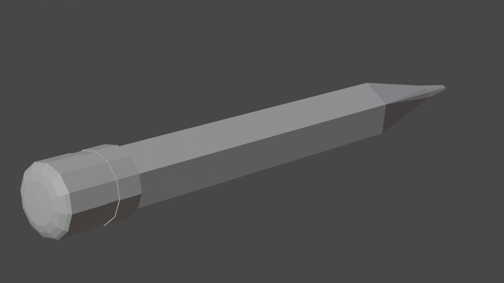 Pencil Low Poly - PS1 PSX style Low-poly 3D model_3