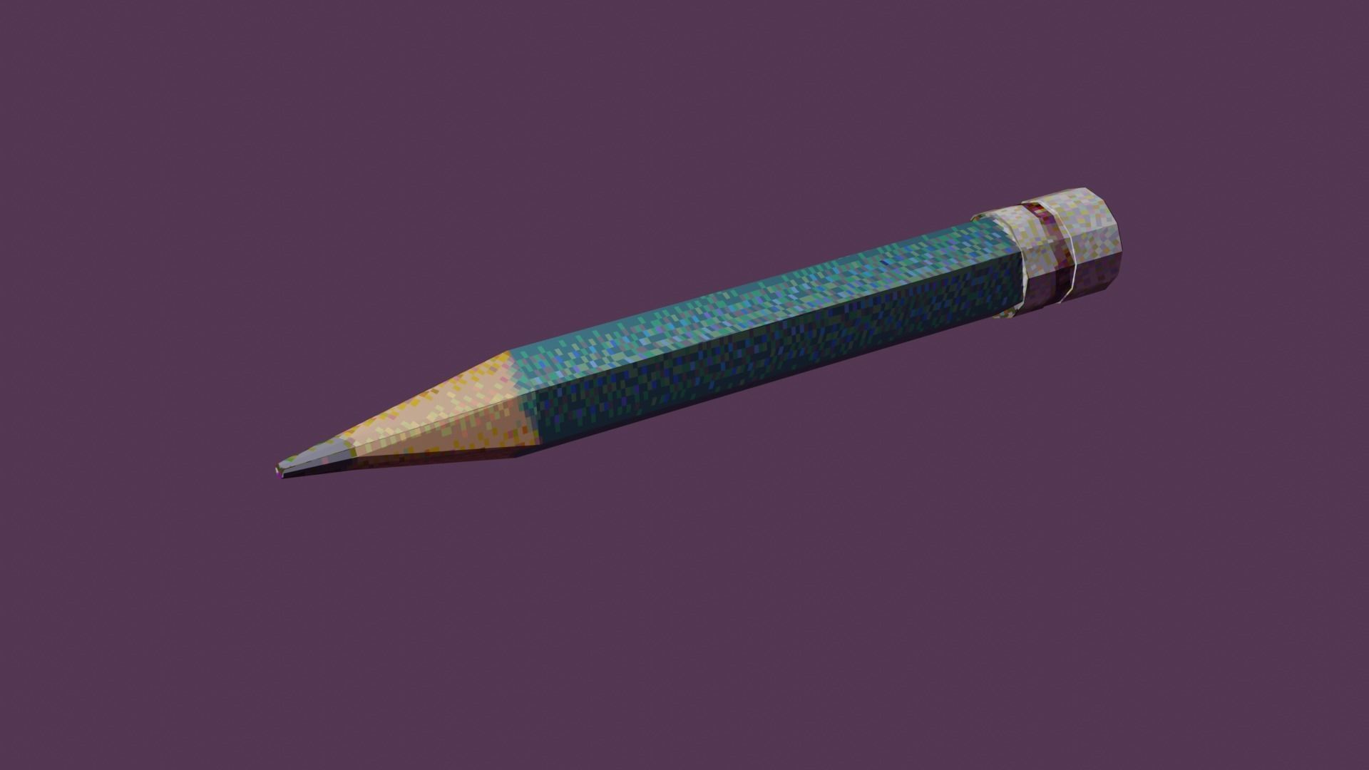 Pencil Low Poly - PS1 PSX style Low-poly 3D model_1