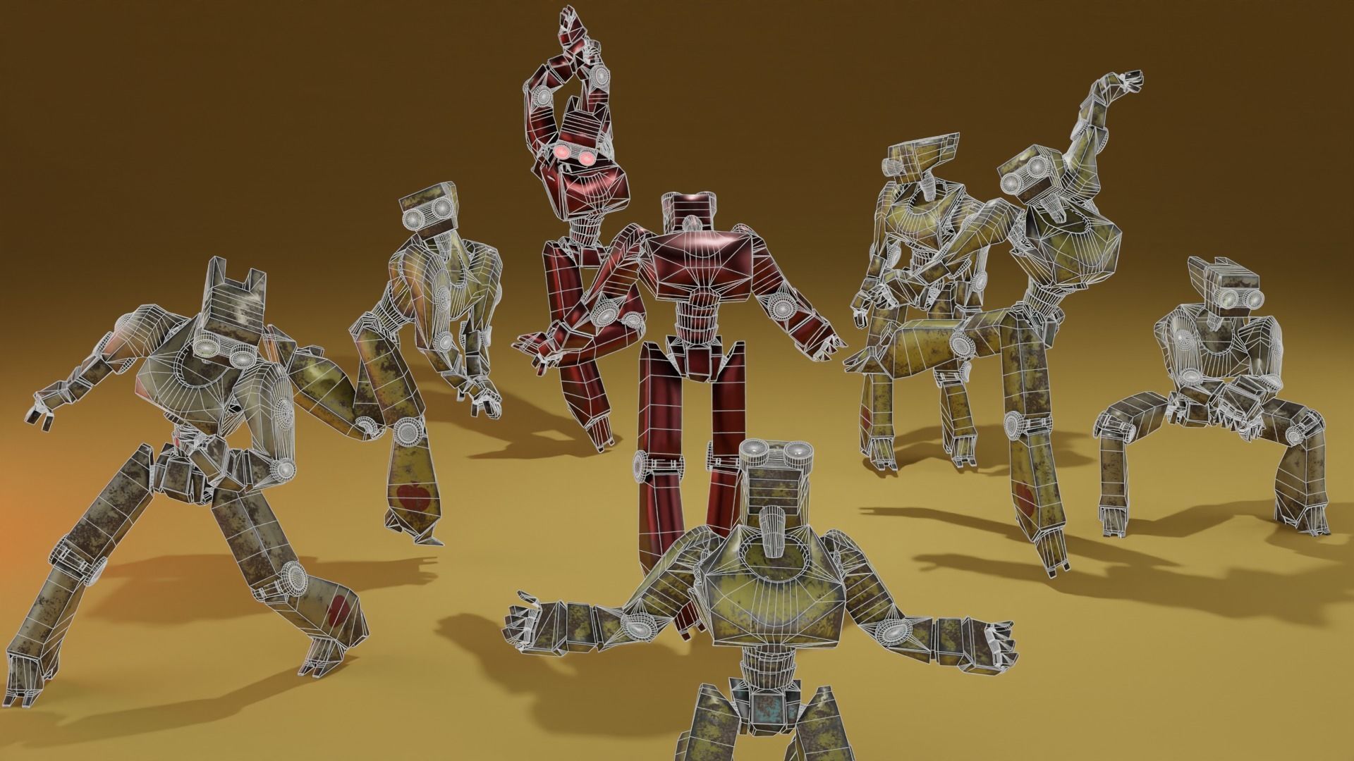 Old Robot rook free VR / AR / low-poly 3D model | CGTrader