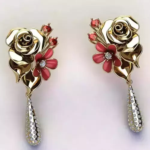 Flower earring 