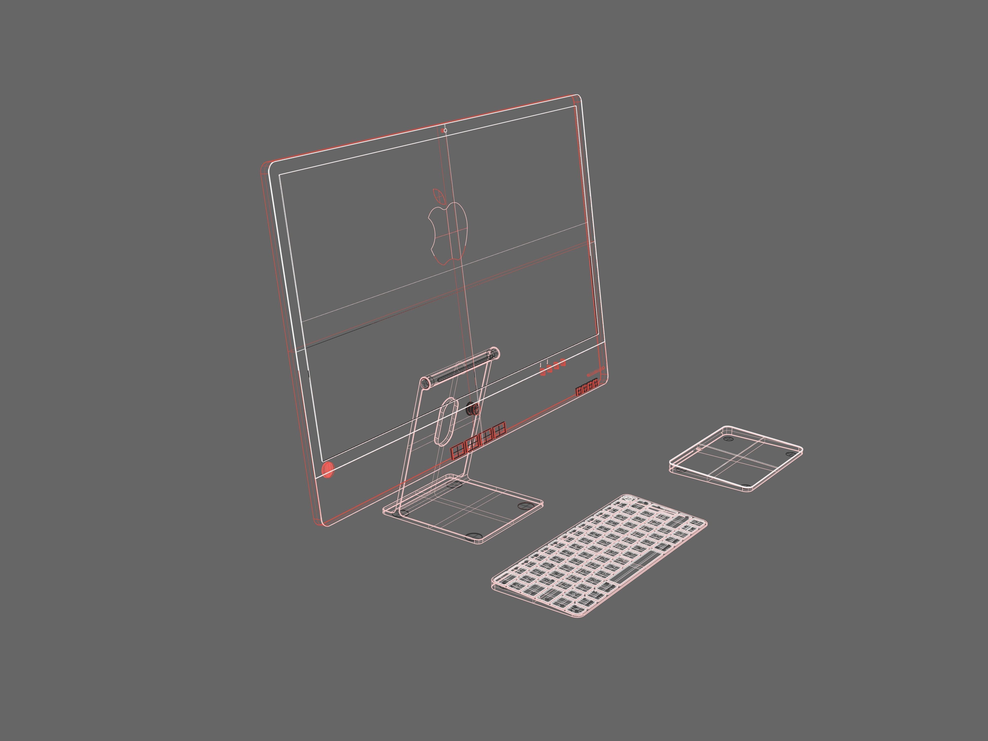 Apple 24 Inch iMac Set All Colors 3D model_20