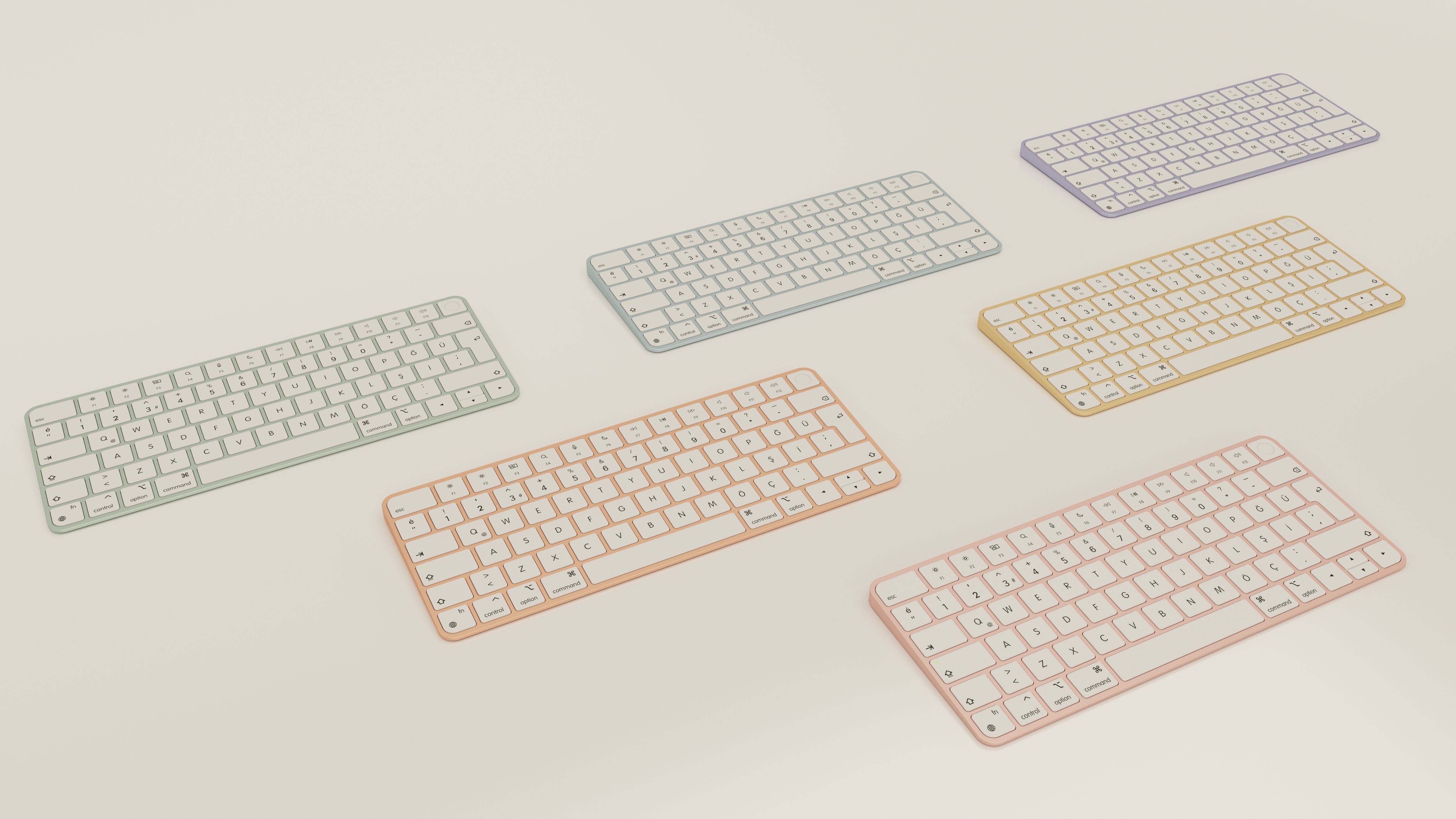 Apple 24 Inch iMac Set All Colors 3D model_13