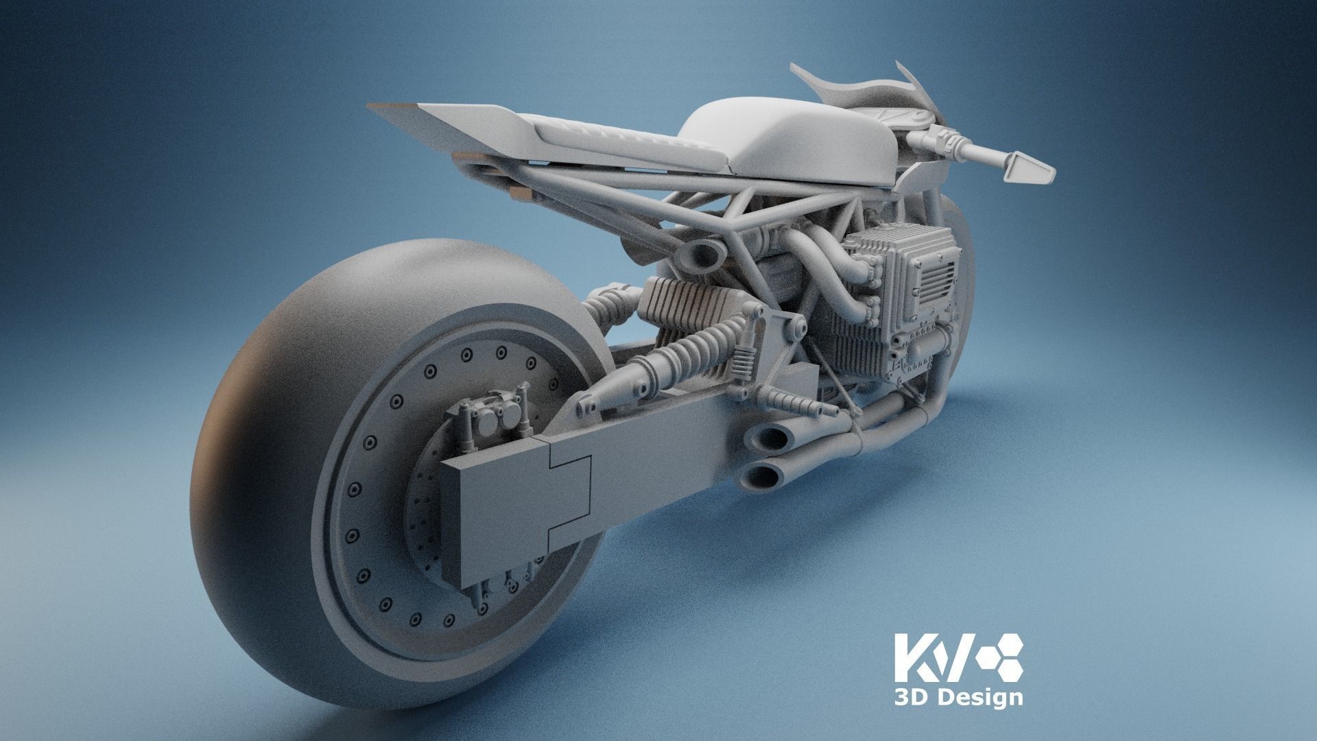 KV-The Batman Batcycle 2022 3D model 3D printable | CGTrader