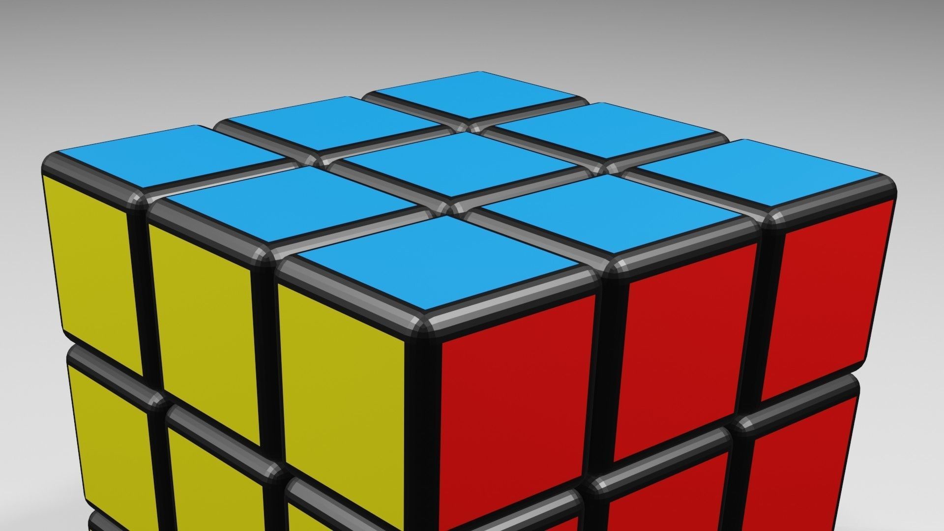 3D Rubiks Cube  3D model_1