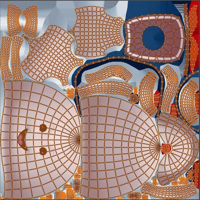 Marshmallow man Staypuft Low-poly 3D model_6