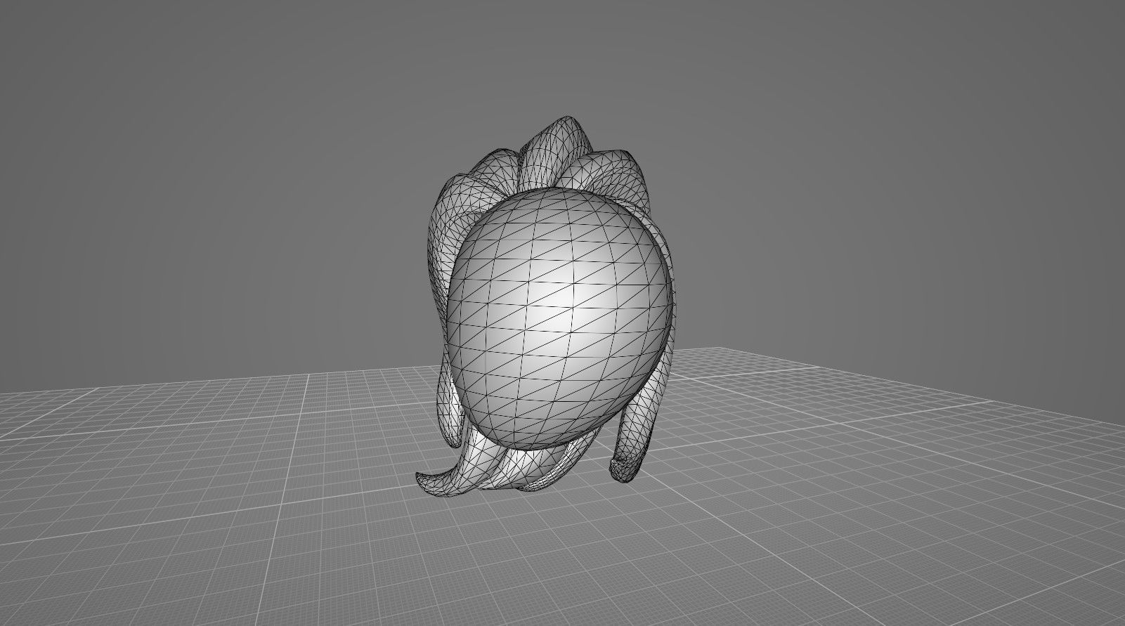 Hairstyle3 penguin mirror Low-poly 3D model_23