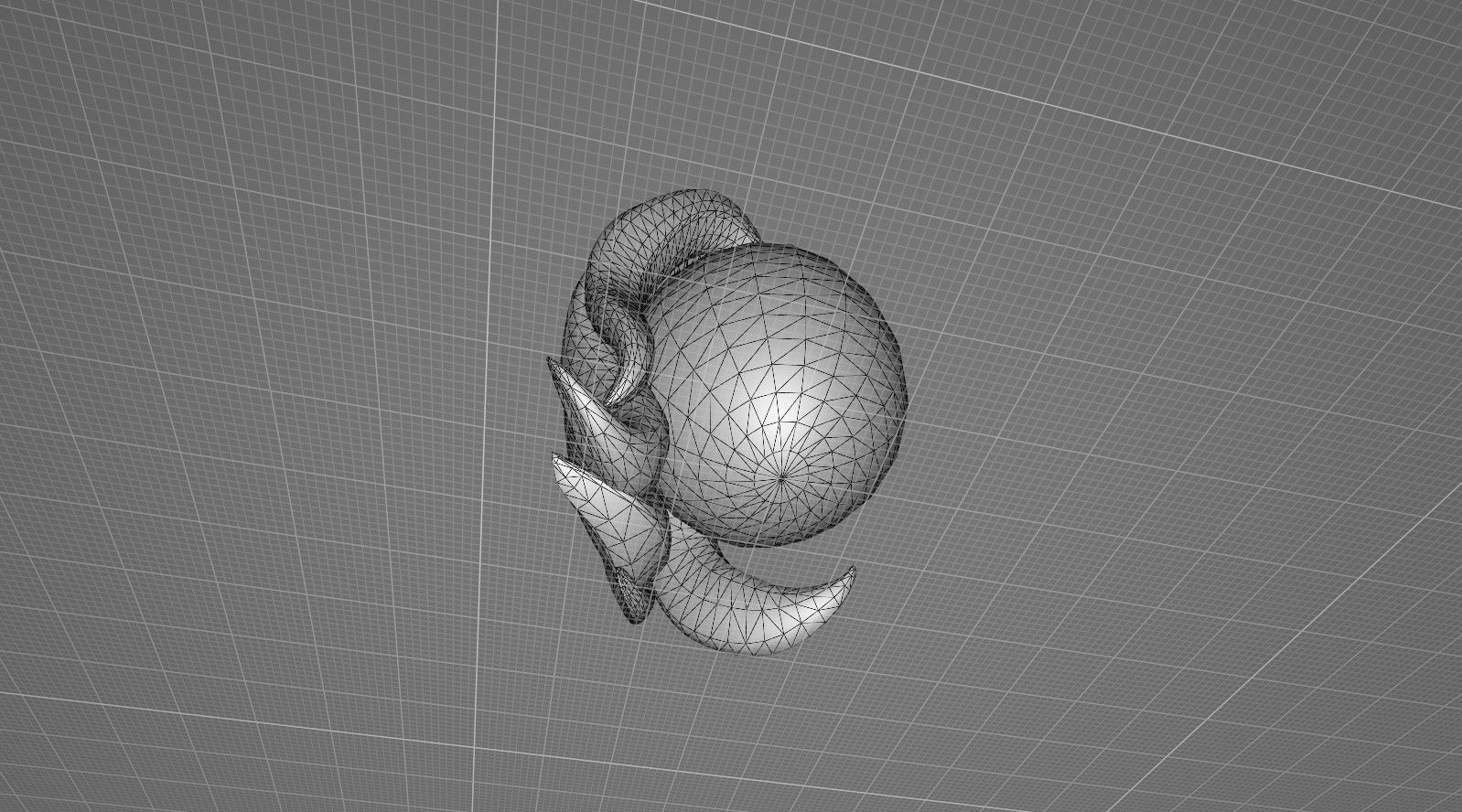 Hairstyle3 penguin mirror Low-poly 3D model_18