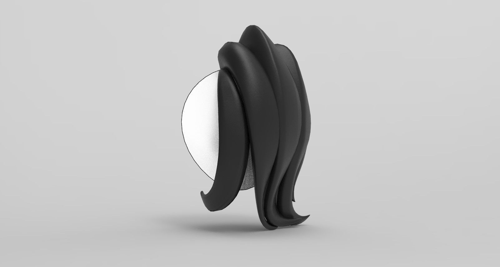 Hairstyle3 penguin mirror Low-poly 3D model_14