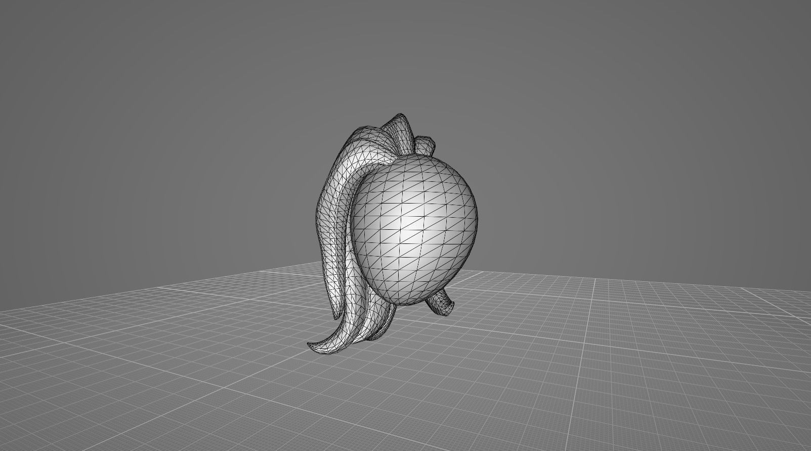 Hairstyle3 penguin mirror Low-poly 3D model_21